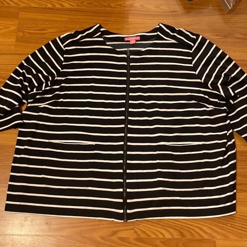 Woman Within Zipper Front Blouse size 26 W (CL)